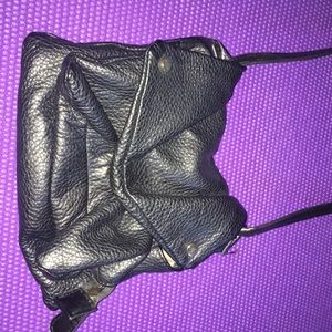 Black leather purse